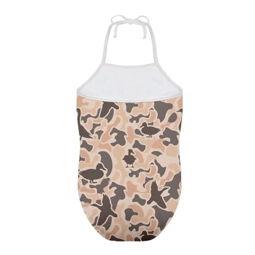 Image of ELEQIN Cartoon Animal Cute Girls One Piece Swimsuit Adjustable Swimwear for 3Y-10Y