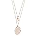 SWAROVSKI Women's Ginger Rose-gold Finish Layered Pendant Necklace, White Crystal