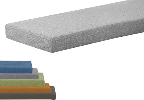 Coussin de terrasse antidérapant gris 90x30 mousse 50D - 2