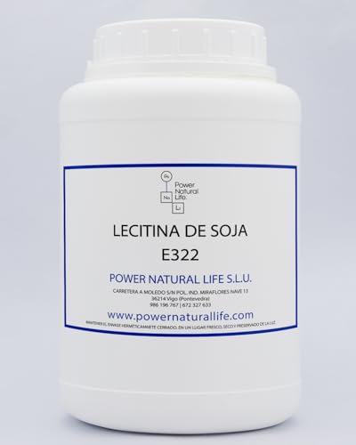 Lecitina de soja en polvo E322 Power Natural Life | Sin GMO, apta para veganos | Grado alimentario | Emulsionante Natural | Repostería y Panadería | Mejora Textura y Conservación | Envase de 1 kg