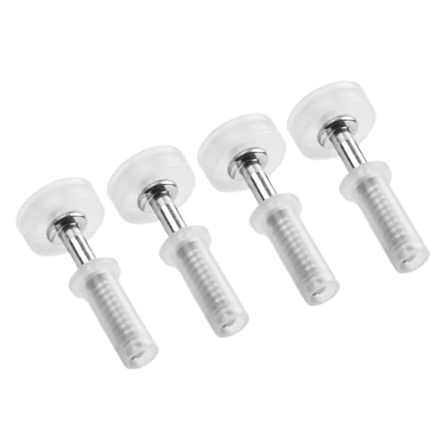 Rueda guía superior para puerta plegable, 8 piezas, hardware metálico y plástico color blanco plateado para clóset o gabinete - Tamaño A miniatura 5