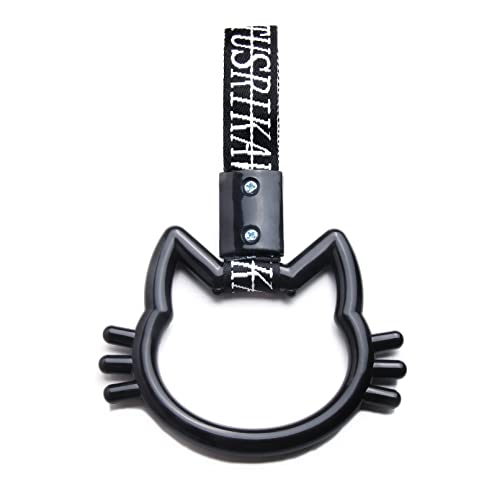 JDM Neko Tsurikawa Ring Cat-shaped kawaii car exterior accessories,Japanese Subway Train Bus Handle Hand Strap Drift Charm,Rear bumper warning Ring Car decoration,Car interior and exterior decor.