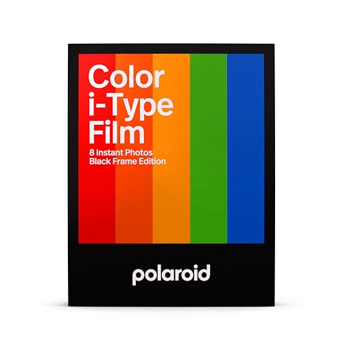 Image of Polaroid Color Film for I-Type, Black Frame Edition (6019) 8 Photos (Pack of 12)