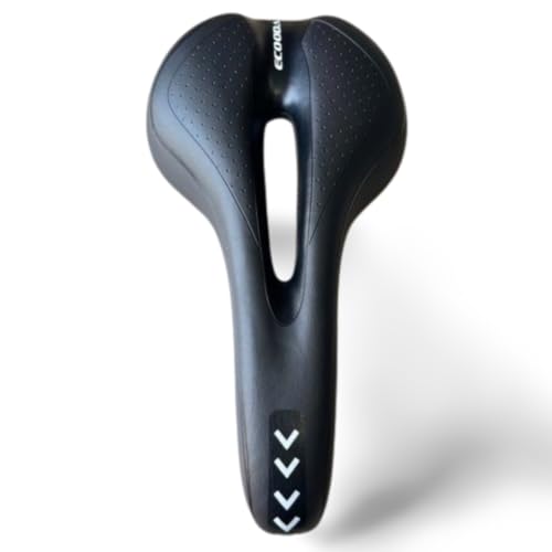 Selim Vazado em Gel Banco de Bike MTB Preto Confortável Anti Prostático