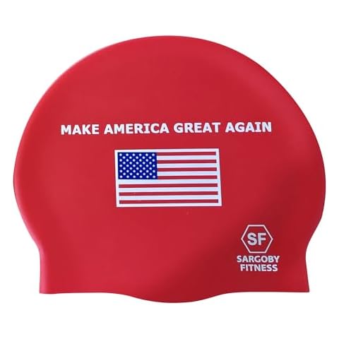 Make America Great Again Swim Cap Adult MAGA Standard-Sized Designed for Competitive Swimmer or Recreational Swimmer Looking for More Speed MAGA Swimming Cap Cover