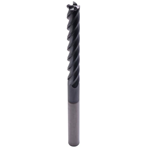 Image of 3 /8 inch 4 Flute Solid Carbide Extra Long Square End Mill, 6 inch OAL, AlTiN Coated | 35 Helix, 3 /8 inch Cutting Dia, 3 /8 inch Shank Dia, 3 inch LOC, for Milling Alloy Steel, Carbon Steel, Cast Iron, Copper