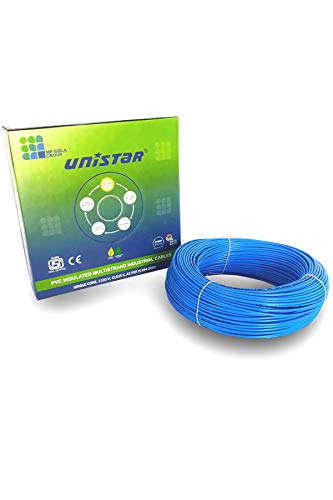 Image of UNISTAR Universal Make 1 sqmm FR PVC Wire (Blue)