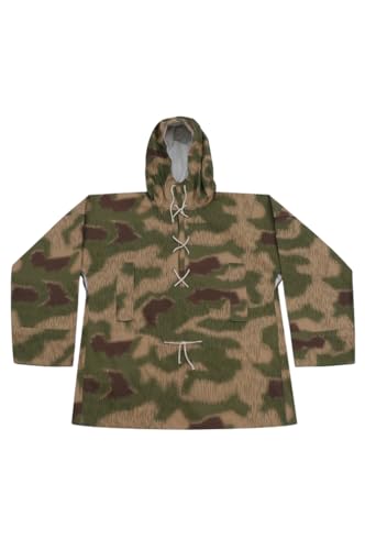 Bata de camuflaje reversible de la Segunda Guerra Mundial reversible con capucha varios colores