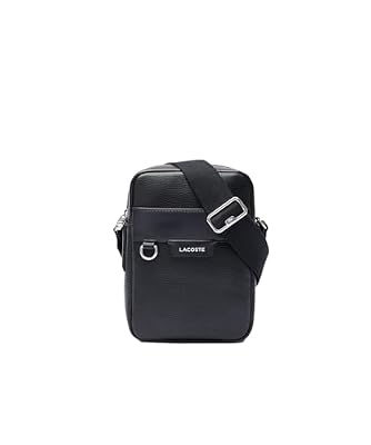 Lacoste NH5047OI Borsa a tracolla in pelle Ossian ufficiale, Nero , Einheitsgröße