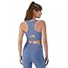 Hanes Sports Bra, Racerback Women, Stretch Pullover Crop Top with Cutout, Blue Dive, X Small