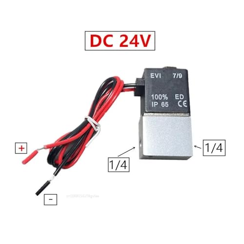 Vanne normalement fermée 1/4" pour circuit eau et air 24V