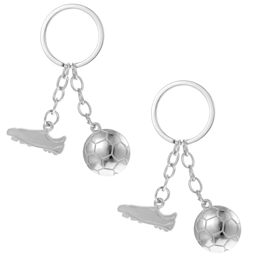 JJUNW 2 Pack Mini Cute Football Keychain Boys Football Gifts backpack Car Keychain Pendant Decoration Gifts Soccer Party Favors Soccer Fans Boys Girls Gifts
