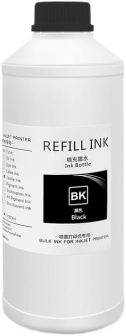 500ml DTG Ink Textile Garment Ink Compatible with DX5 DX6 DX7 TX800 I3200 L1800 1390 R1900 R3000 9600 4800 F2000 F2100 Printer(1PC Black)