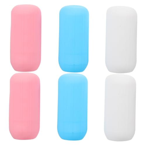 VALICLUD 6pezzi Manicotti Elastiche Per Bottiglie Da Viaggio in Silicone Coperture Per Contenitori Da Viaggio Anti-perdita Per Bottiglie Di Shampoo e Lozione