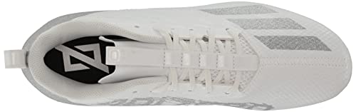 Adidas Men's Adizero Spark Football Shoe, White/Silver Metallic/White, 9 #TOP4