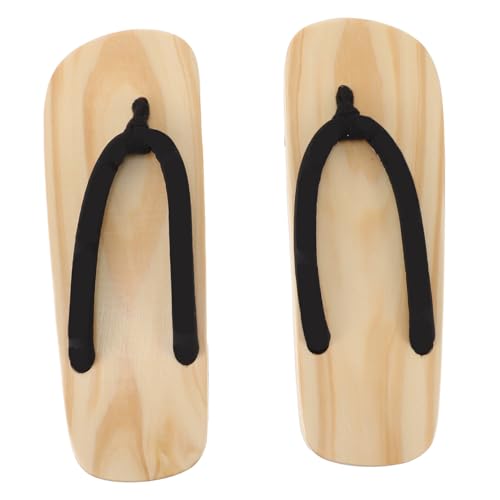 Sandalias Geta Mikikit de diseño japonés clásico en madera negra de alta calidad