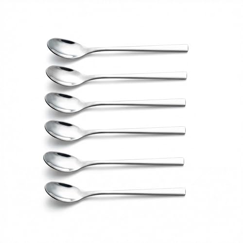 IMEEA 5.5 Inch Coffee & Tea Spoons, SUS304 Stainless Steel Small Dessert Spoons for Coffee, Tea & Ice Cream, Set of 6