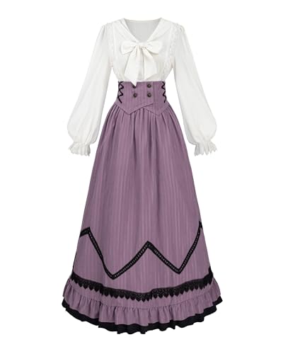 Fiamll mittelalter kostüm damen viktorianisches kleid renaissance kleid damen 1900er Renaissance Kostüm Mittelalter Vintage Rock Viktorianische...