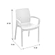 Dmora - 4er-Set Gartenstühle Tropea, Gartensitz, Für drinnen und draußen, Stapelbar, Made in Italy, 50x51 h82 cm, Weiß