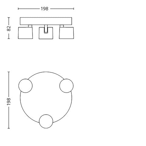 Philips myLiving Star 3 SpotLight Spiral Ceiling Light (Integrated 3 x 3 W LED Bulb) - White