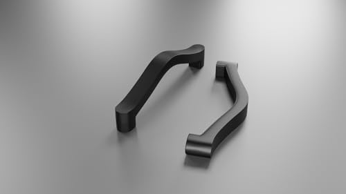 Image of Atlantic Cabinet Pull Handle Black Coated, Total Length 5.50 inch, Hole-to-Hole 128 mm, Pack of 12