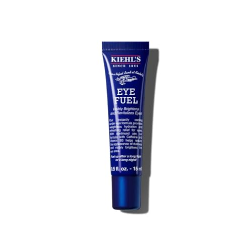 Kiehl's Eye Fuel Stimulating Eye Cream for Men, Caffeine Formula Targets Tired Eyes, Instant Cooling Effect, 15Ml