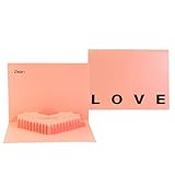 0GULUS ポップアップカード ３D グリーティングカード とびだす 立体 メッセージカード お祝い 誕生日 プロポーズ プレゼント 手紙 (シンプルハート)