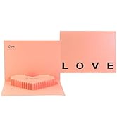 0GULUS ポップアップカード ３D グリーティングカード とびだす 立体 メッセージカード お祝い 誕生日 プロポーズ プレゼント 手紙 (シンプルハート)