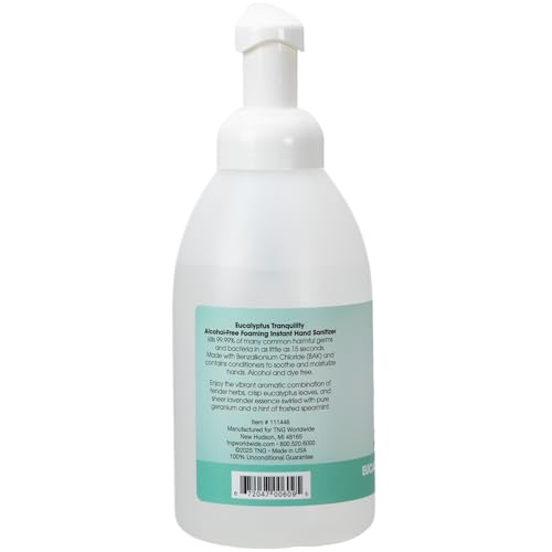 Image of ForPro Alcohol-Free Foaming Instant Hand Sanitizer, 20 Fl Oz (Pack of 6) - Moisturizing, Dye-Free Formula, Eucalyptus Tranquility Scent