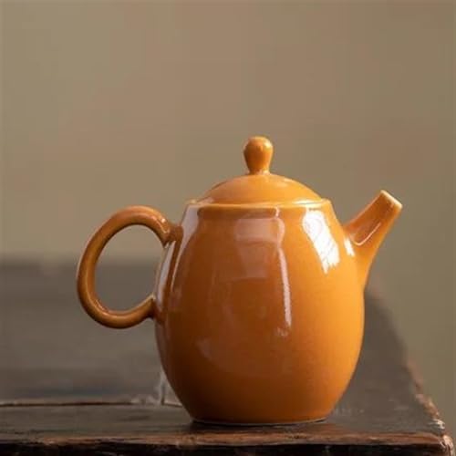Juego De Té Para Adultos Hervidor Té Para El Hogar Con Colador Colección Artículos Blanco Tetera Cerámica Forma Huevo Jun Kiln Dargon Olla Antigua 160ml Juegos De Té Portátiles(C)