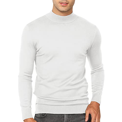 Babioboa Men's Mock Turtleneck Sweater Slim Fit Half Turtleneck Long Sleeve Knit Pullover Thermal Casual Solid Knitwear4