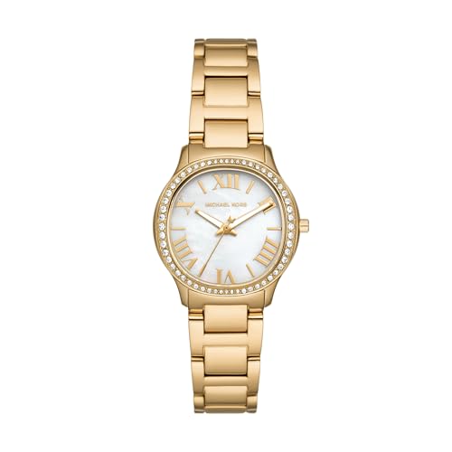 Michael Kors Stainless Steel Analog Multicolor Dial Women's Watch-Mk4822, Band Color-Gold