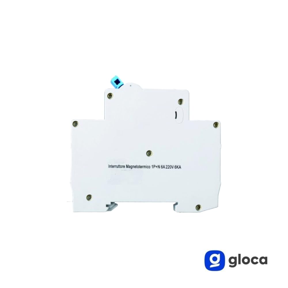 gloca Set 3 Interruttori Magnetotermici Automatici 1P+N 6A 220V 6KA 1 Modulo DIN C6