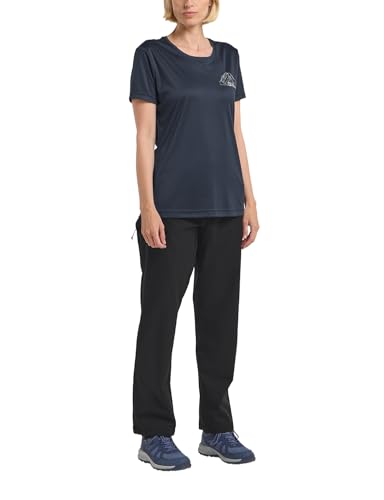 Jack Wolfskin Damen Peak Graphic W T-Shirt, MTN Midnight Sky, M EU