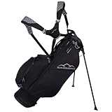 Sun Mountain Kid's Phenom LS Lightweight Stand Golf Bag 4-Way Top - 6 Pockets, EZ Fit Dual Strap System, 34' Stand Bag Junior Golf Height, 2025 Model - Black