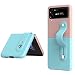 Produktbild SEAHAI Hülle für Samsung Galaxy Z Flip 4 (Z Flip4 5G), Matt Seidig TPU Ultra-dünne Stylische Handyhülle Case, Premium PC Silikon Stoßfeste Schutzhülle mit Einziehbarer Standgurt - Rosa/Blau