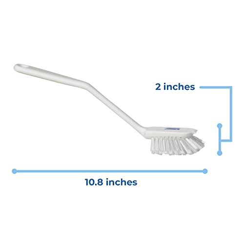 Image of Remco 2 25 /64 in W Dish Brush, Medium, 8 in L Handle, 3 1 /8 in L Brush, White, Plastic 42375-1 Each