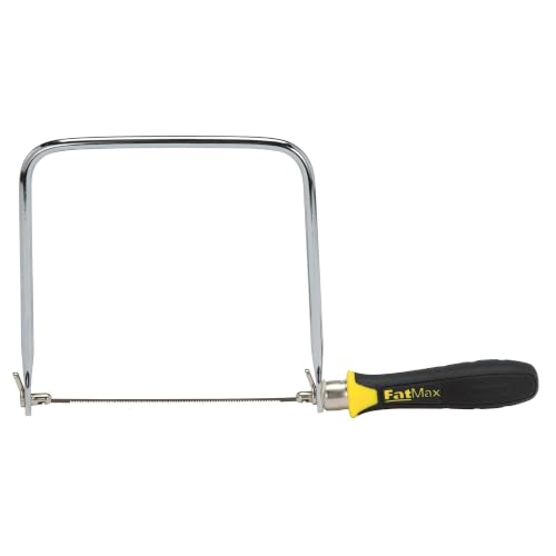 STANLEY 0-15-106 - Sierra de arco 160mm FatMax | Hoja templada endurecida, profundidad de garganta de 170 mm, montaje de acero Duradero, mango cómodo