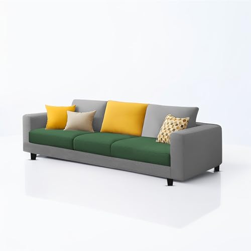 Image of Galib 3+2 Seater Sofa Set for Living Room (Green Grey Fabric) Premium Fabric Sofa Set