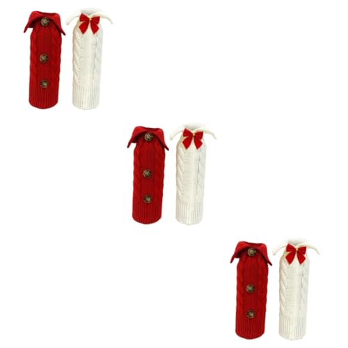 Bouteilles De Noël Tricotées MAGICLULU Cache Étiquettes Table Fêtes