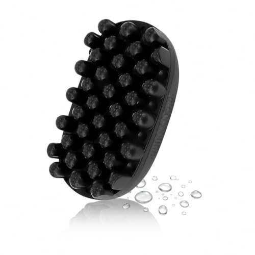 Rubber Curling Hair Brush: Twist King Sponge for Afro Hair, Washable Curl Sponge Styling Tool Durable Curling Comb For Men Women Boy Girl Long Short Hair Black (Small Tooth)
