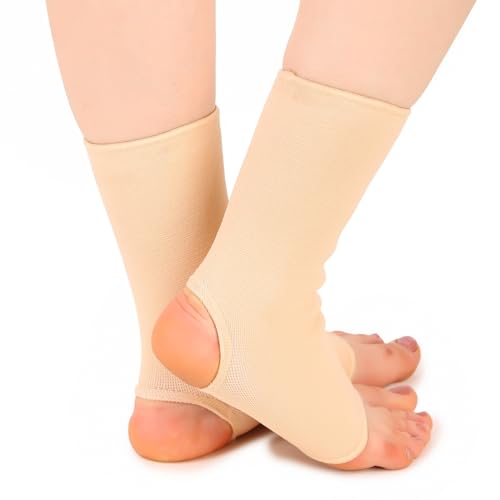 Image of Anklet ankle compression socks /sleeve without heel for Plantar Fasciitis, Common Foot Pain, Swelling, and Arch, Heel, and Ankle Support (L)