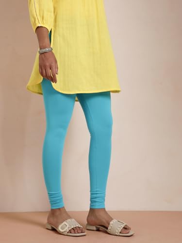 Image of TWIN BIRDS Tailored Cut and Classic Fit Super Stretchable Elastane Fabric Churidar Leggings for Women
