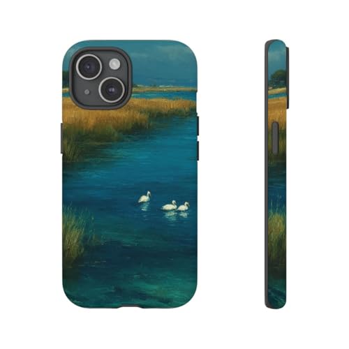 Funda iPhone 15 Andriez Blue Lagoon resistente para tus viajes y uso diario con estilo