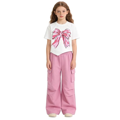 Tenue d'été fille ensemble 2 pièces short cargo haut imprimé