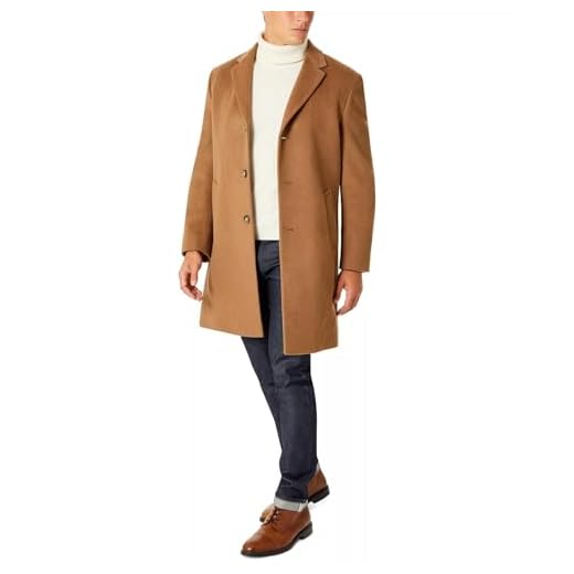 Michael Kors Men's Madison Top Coat, Solid Camel, 42R