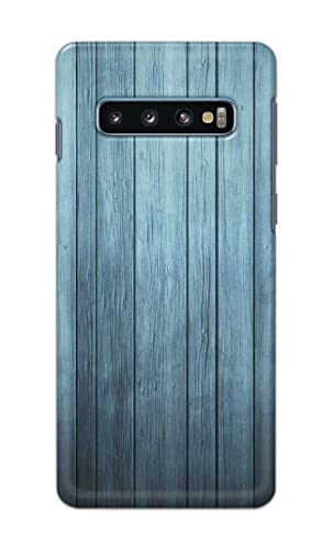 Image of Printed Hard Back Cover Case for Samsung Galaxy S10 Plus | Samsung S10+ Back Cover (Wooden Blue) -702