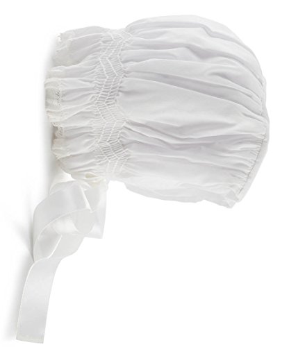 Feltman Brothers Infant Girl Smocked Bonnet Easter Christening NWT White
