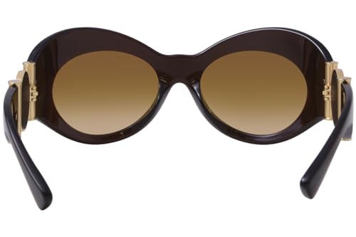 Versace VE 4462 54462L Transparent Brown Plastic Irregular Sunglasses Yellow Gradient Lens4