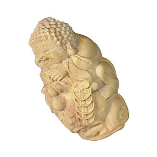 Ornements en bois zen ZXQUEGF : statue Bouddha pour déco de table